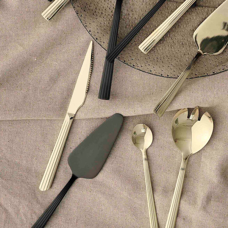 RAW steaksæt 8 dele champagne